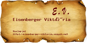 Eisenberger Viktória névjegykártya
